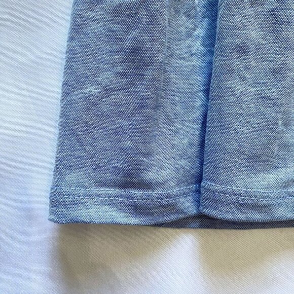 NWT GABBY SKYE CHAMBRAY FLOUNCE TWISTED FRONT MINI DRESS IN LIGHT BLUE - 4 - Picture 9 of 10